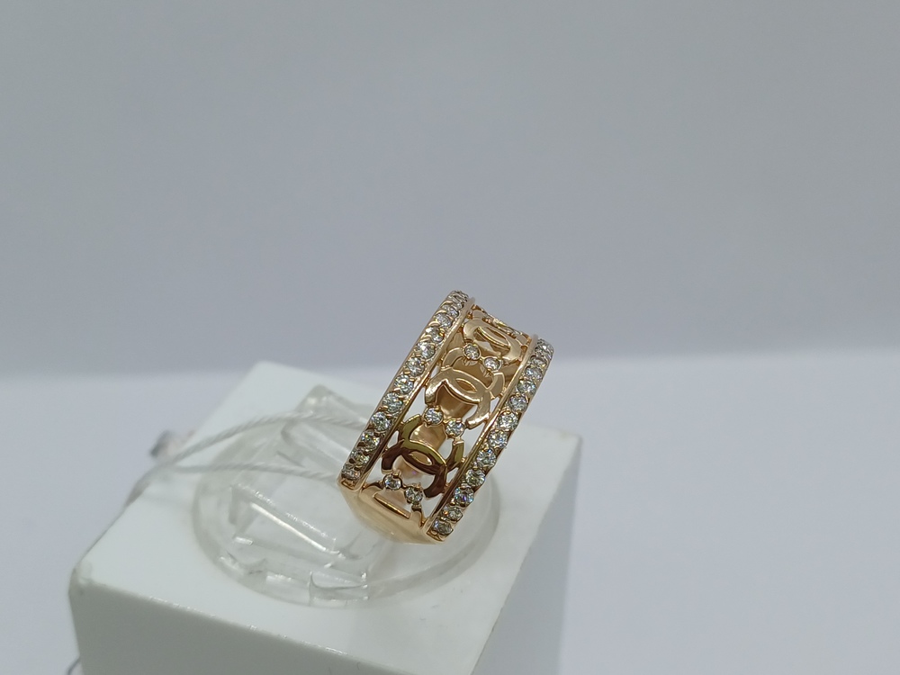 КОЛКМИ585 КОЛЬЦО С КАМНЯМИ (Au 585)