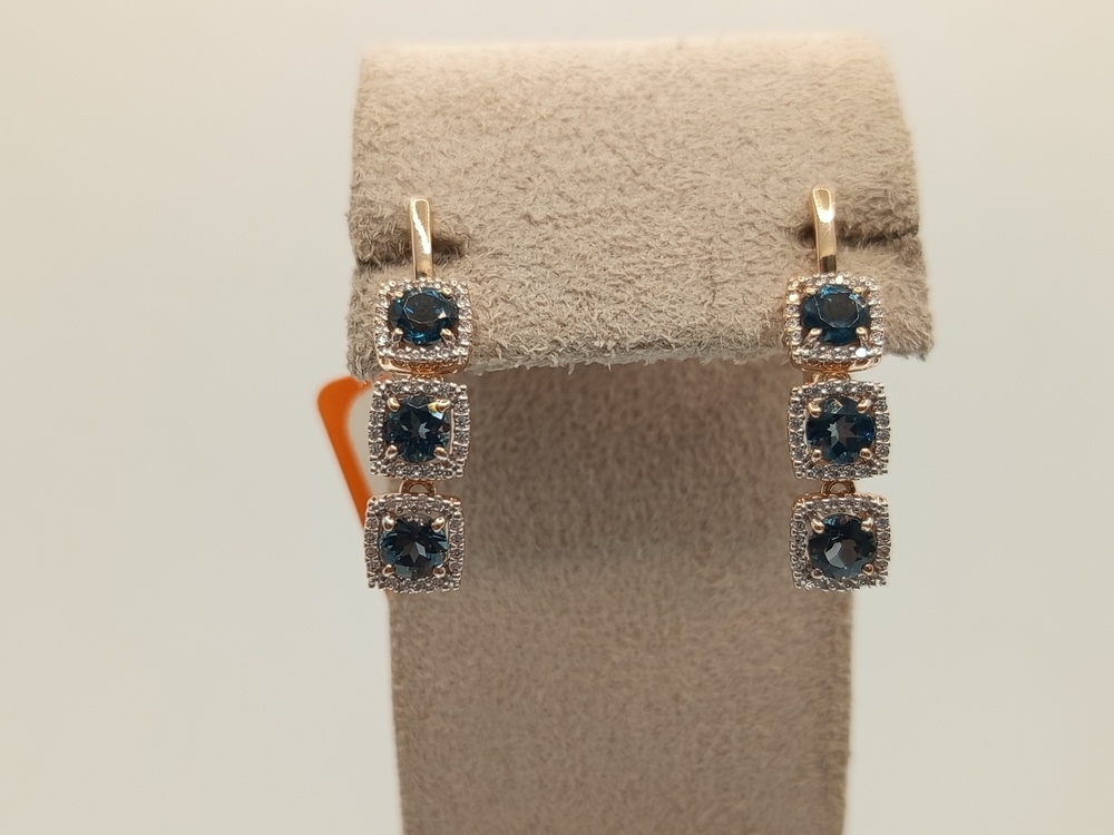 СЕРЬГИ С КАМНЯМИ (Au 585)