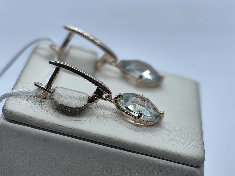 СЕРЬГИ С КАМНЕМ (Au 585)