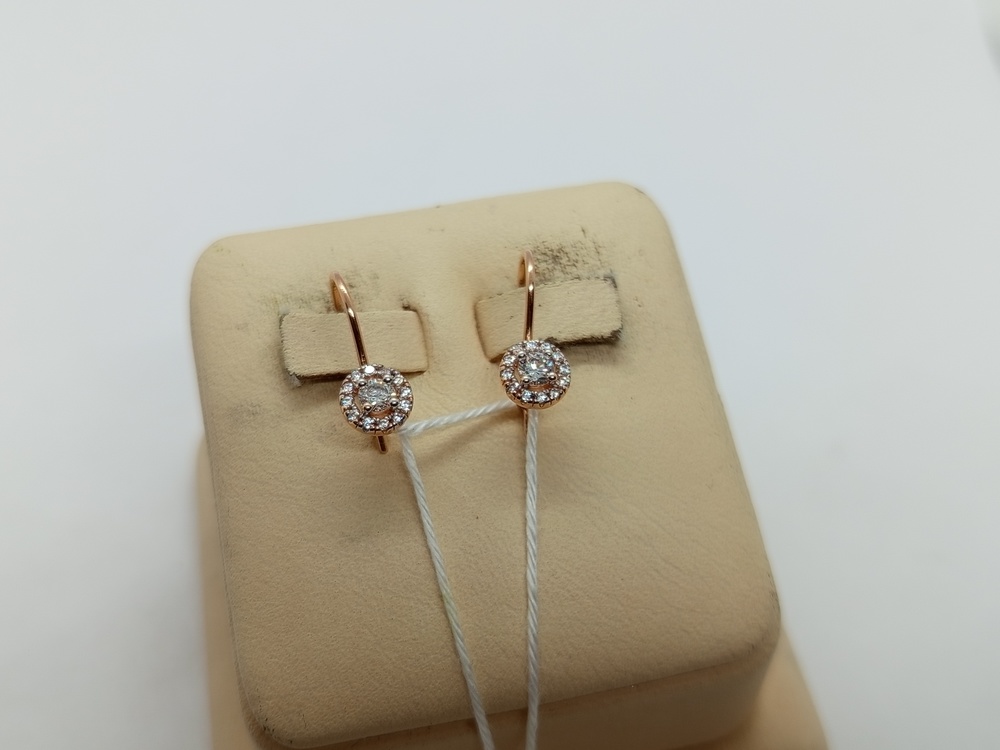 СКМИ585 СЕРЬГИ С КАМНЯМИ (Au 585)