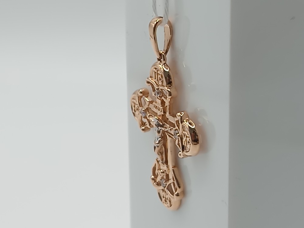 ПОДВЕСКА КРЕСТ С КАМНЯМИ (Au 585)