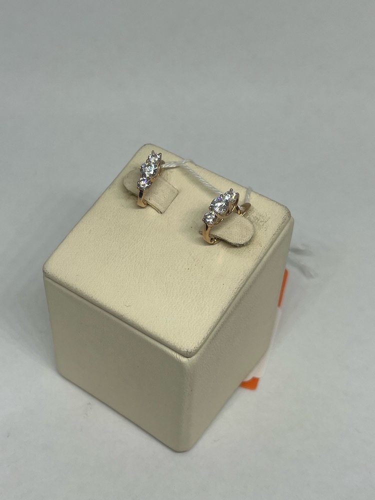 СКМИ585 СЕРЬГИ С КАМНЯМИ (Au 585)