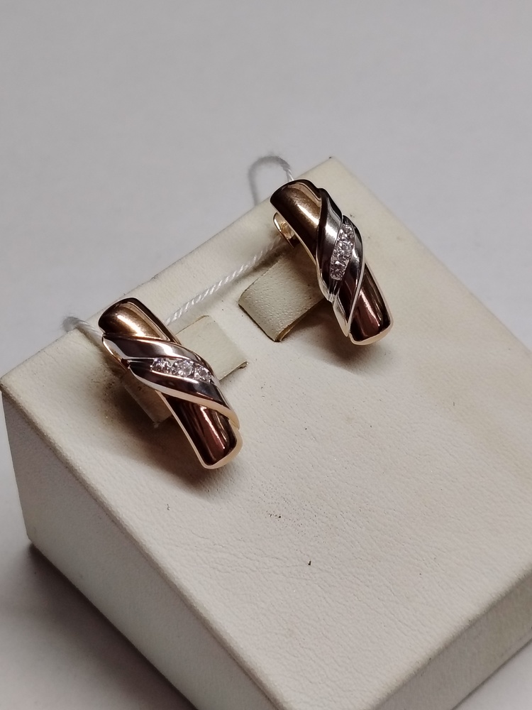 СКМИ585 СЕРЬГИ С КАМНЯМИ (Au 585)