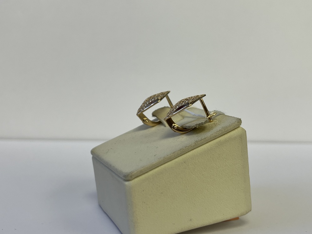 СКМИ585 СЕРЬГИ С КАМНЯМИ (Au 585)