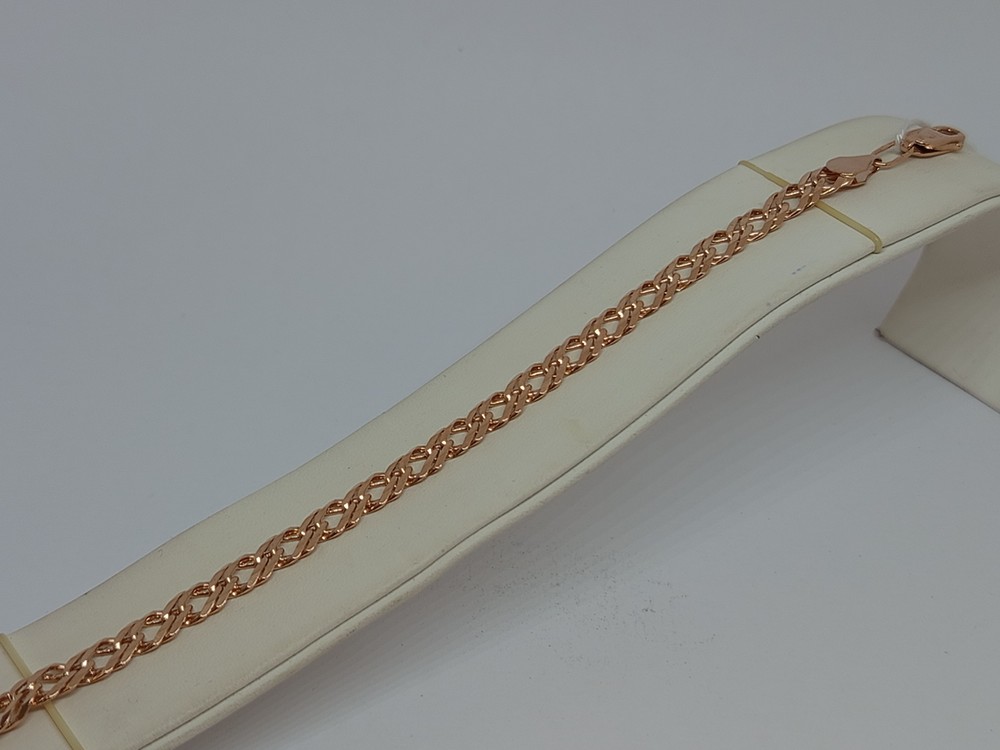 БРАСЛЕТ ПОЛНОВЕСНЫЙ Ромб двойной Au 585 БРАСЛЕТ ПОЛНОВЕСНЫЙ Ромб двойной Au 585