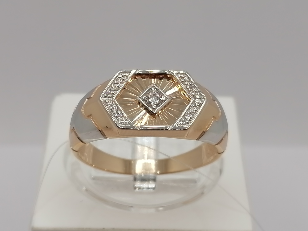 ПЕЧАТКА С КАМНЯМИ (Au 585)