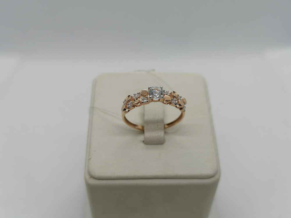 КОЛЬЦО С КАМНЯМИ (Au 585)