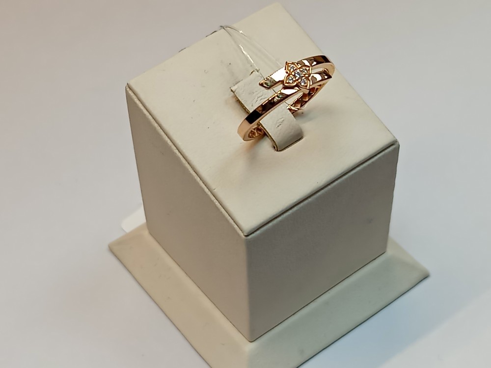 КОЛЬЦО С КАМНЯМИ (Au 585)