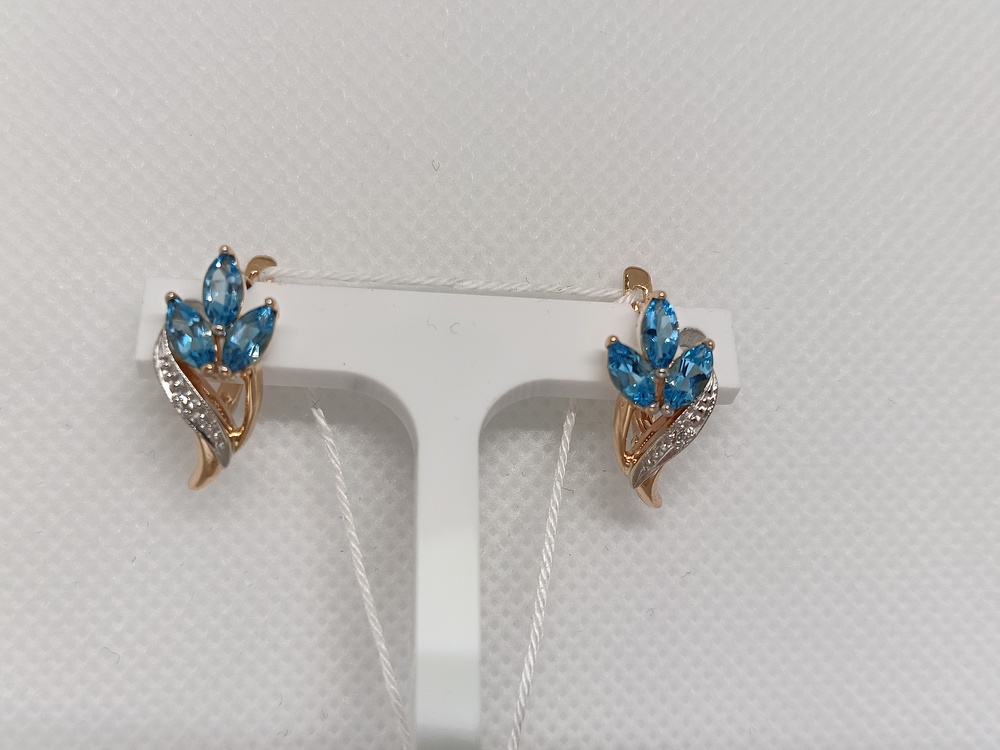 СЕРЬГИ С КАМНЯМИ (Au 585)