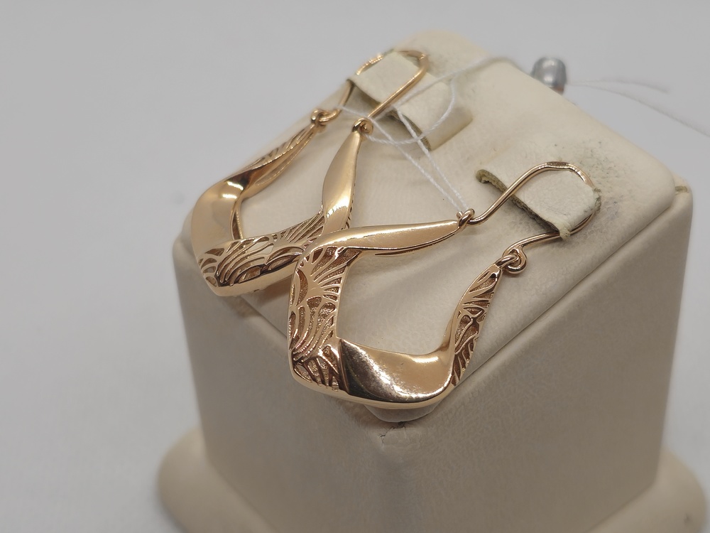 СБКМ585 СЕРЬГИ БЕЗ КАМНЯ (Au 585)