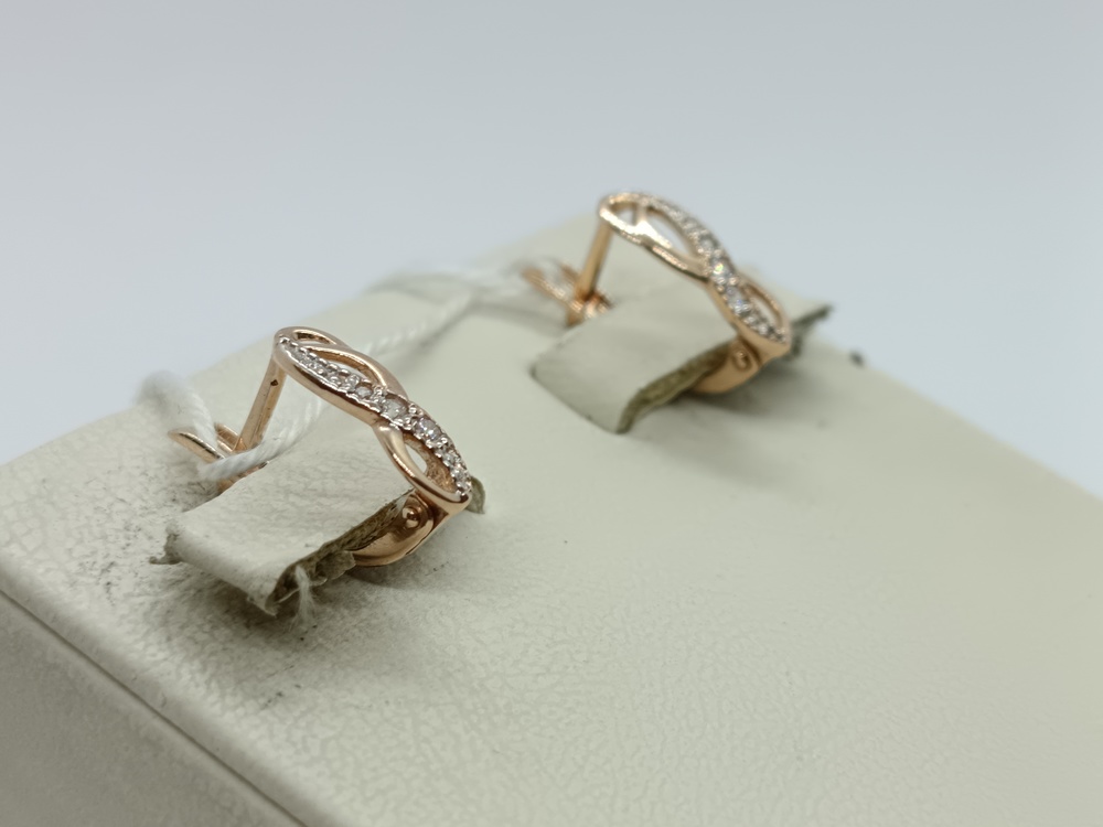 СКМИ585 СЕРЬГИ С КАМНЯМИ (Au 585)