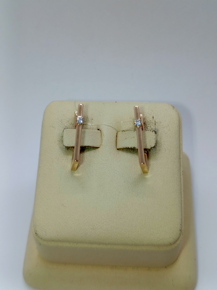СЕРЬГИ С КАКМНЕМ (Au 585)