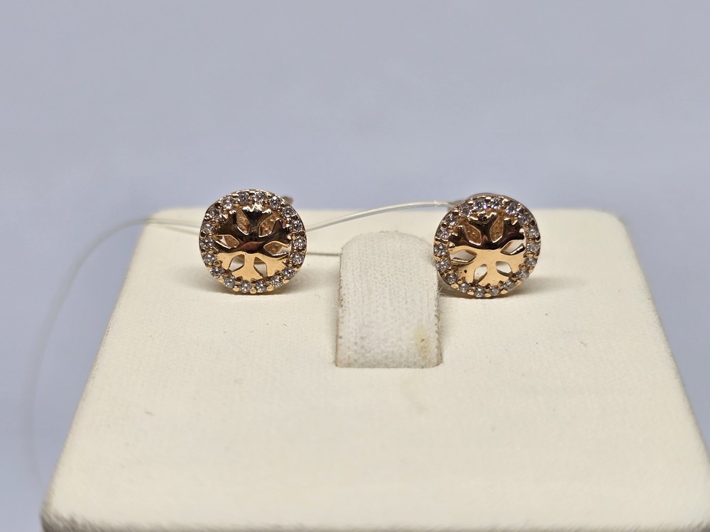 СЕРЬГИ ПУСЕТЫ с камнем (Au 585)