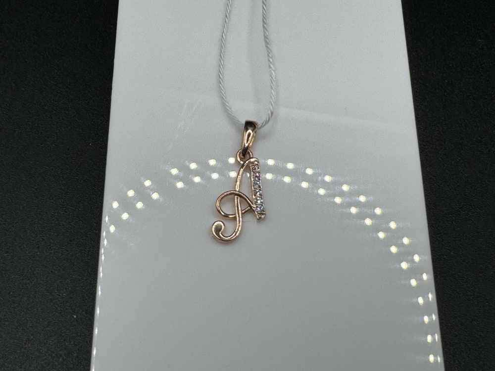 ПОДВЕСКА БУКВА А Au 585