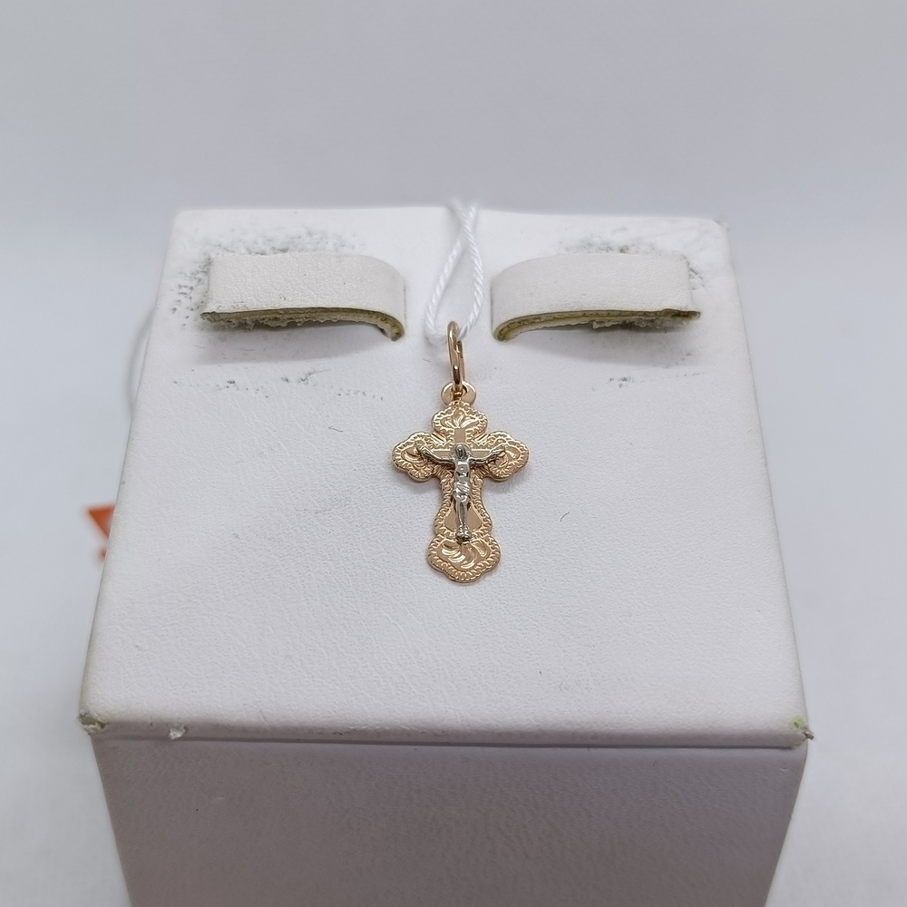 ПОДВЕСКА КРЕСТ БЕЗ КАМНЯ (Au 585)