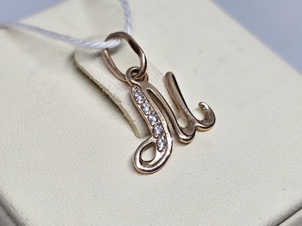 ПОДВЕСКА БУКВА М Au 585