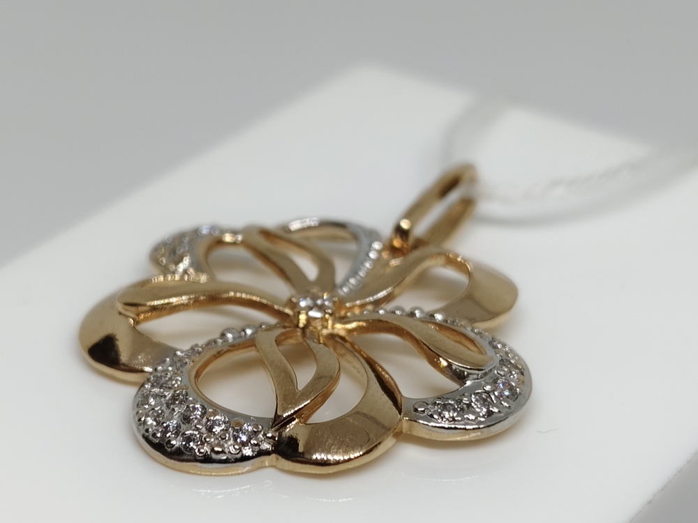 ПОДКМИ585 ПОДВЕСКА С КАМНЯМИ (Au 585) ПОДКМИ585 ПОДВЕСКА С КАМНЯМИ (Au 585)