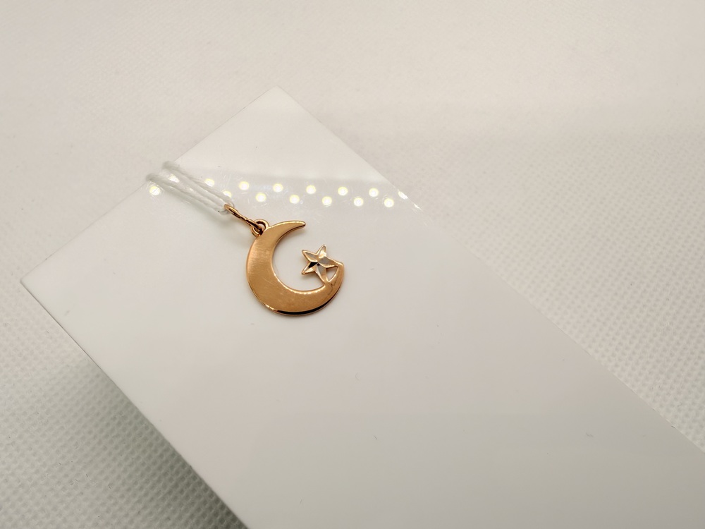 ПОДПБК585 ПОДВЕСКА ПОЛУМЕСЯЦ БЕЗ КАМНЯ (Au 585)