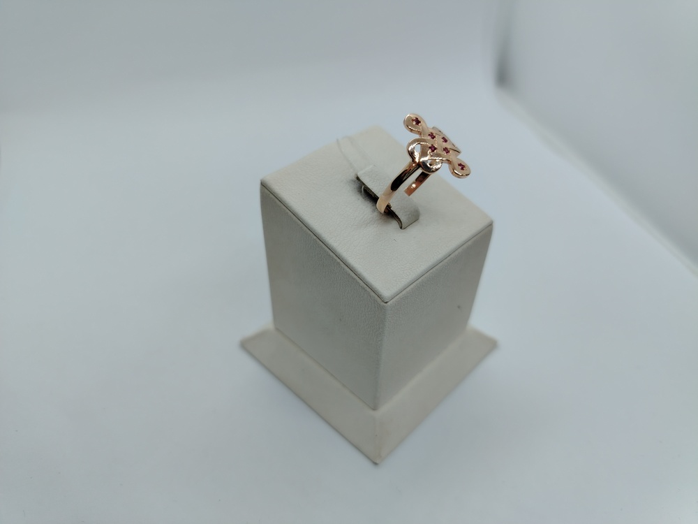 КОЛЬЦО С КАМНЯМИ (Au 585)