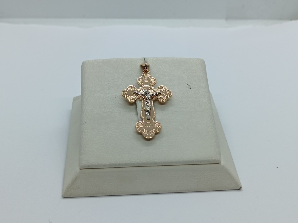 ПОДКБК585 ПОДВЕСКА КРЕСТ БЕЗ КАМНЯ (Au 585)