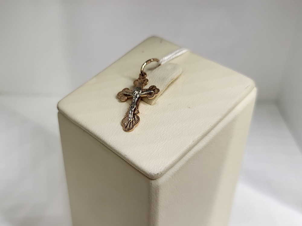 ПОДКБК585 ПОДВЕСКА КРЕСТ БЕЗ КАМНЯ (Au 585)