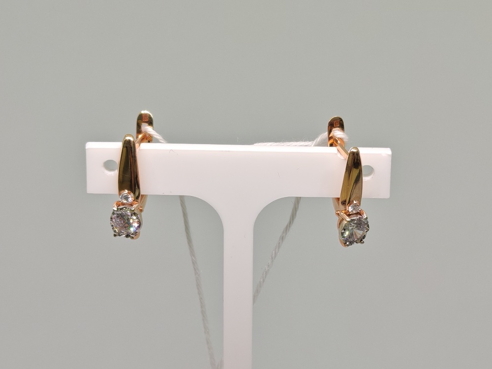 СКМИ585 СЕРЬГИ С КАМНЯМИ (Au 585)