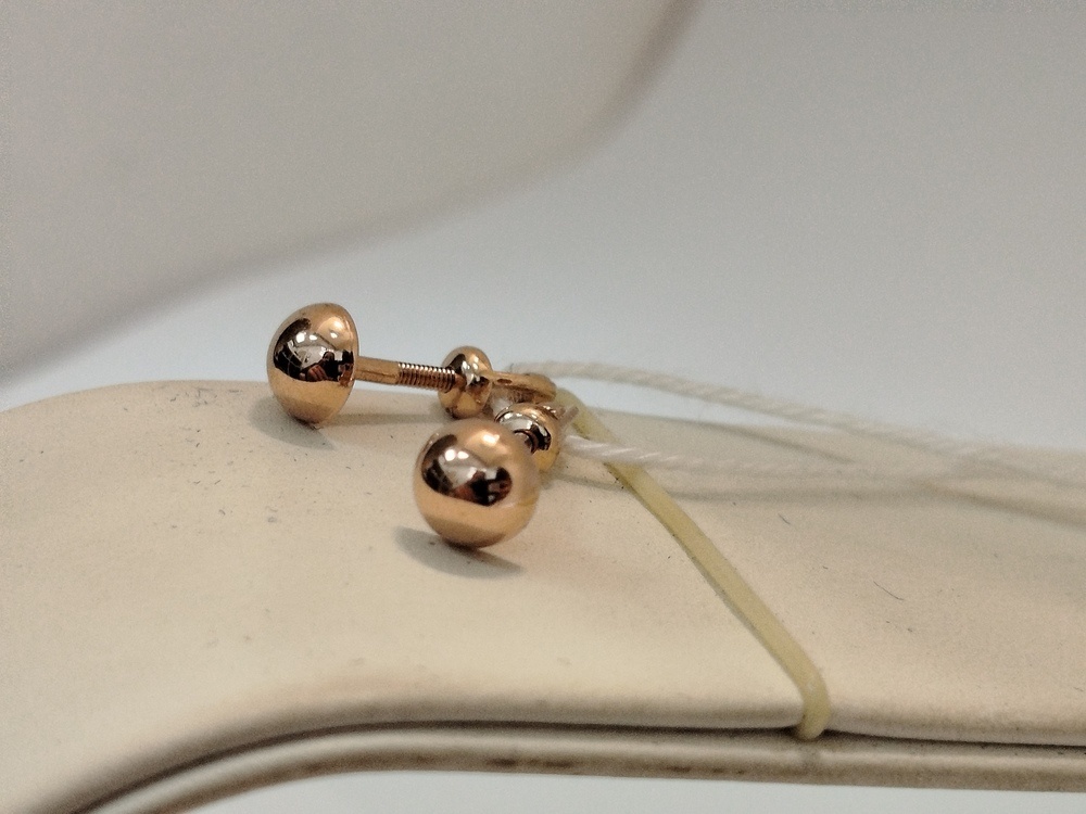 СПУС585 СЕРЬГИ ПУСЕТЫ (Au 585)