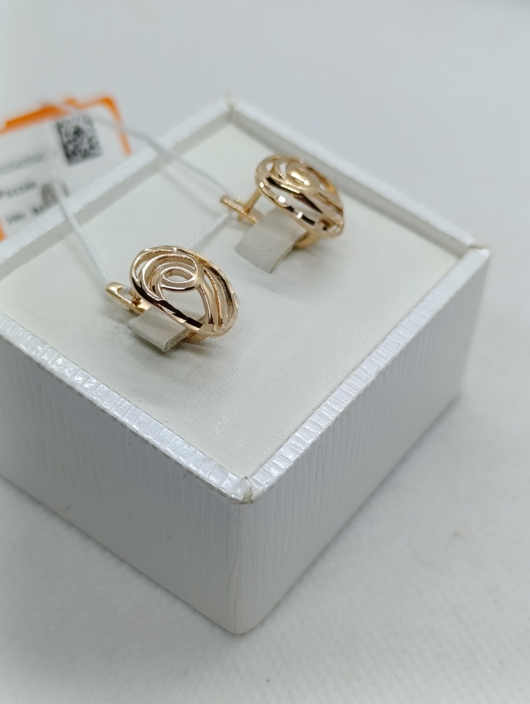 СБКМ585 СЕРЬГИ БЕЗ КАМНЯ (Au 585)