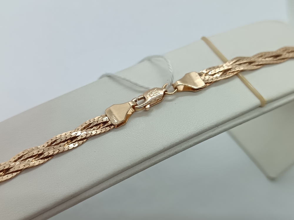 ЦЕПЬ ПОЛНОВЕСНАЯ Косичка(монреаль) (Au 585)