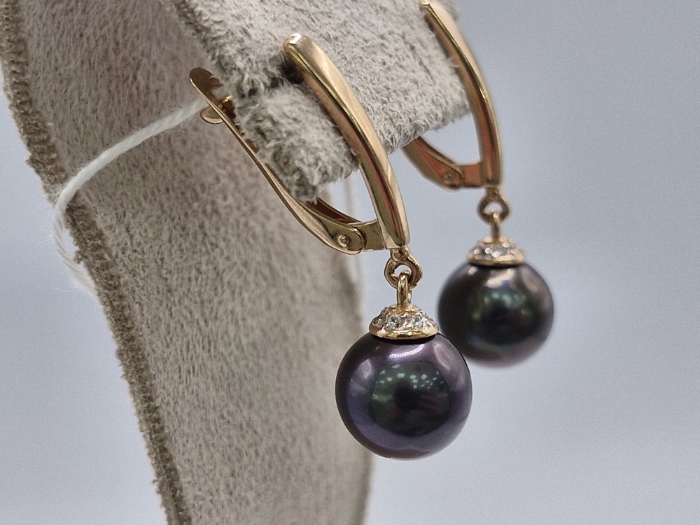 СКМИ585 СЕРЬГИ С КАМНЯМИ (Au 585)