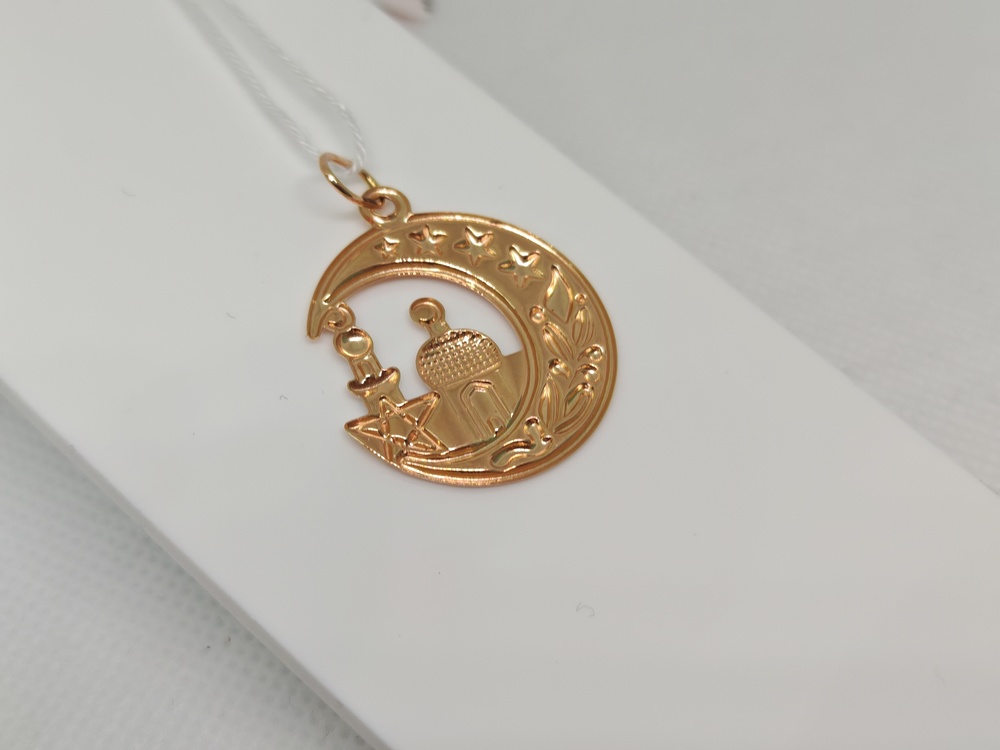 ПОДВЕСКА ПОЛУМЕСЯЦ БЕЗ КАМНЯ (Au 585)