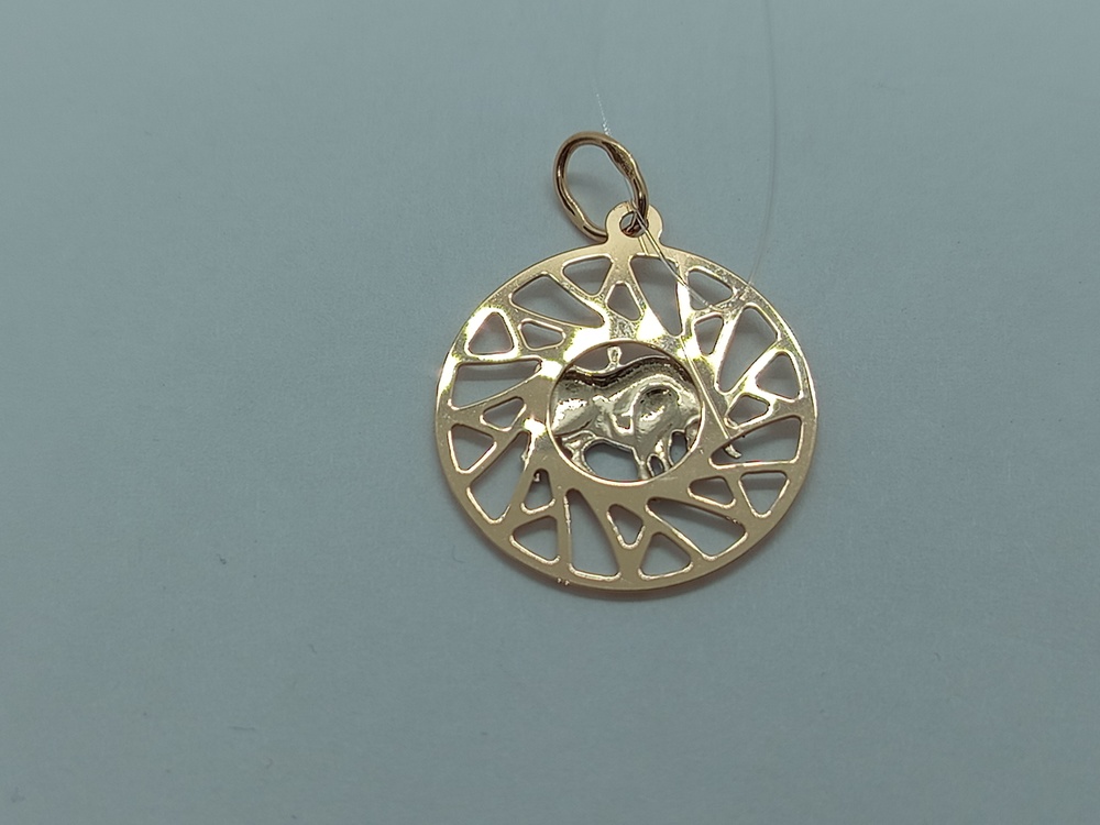 ПОДВЕСКА ЗНАК ЗОДИАКА ТЕЛЕЦ (Au 585)