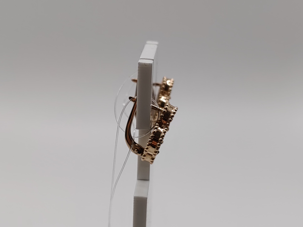 СЕРЬГИ МАЛАХИТ (Au 585)