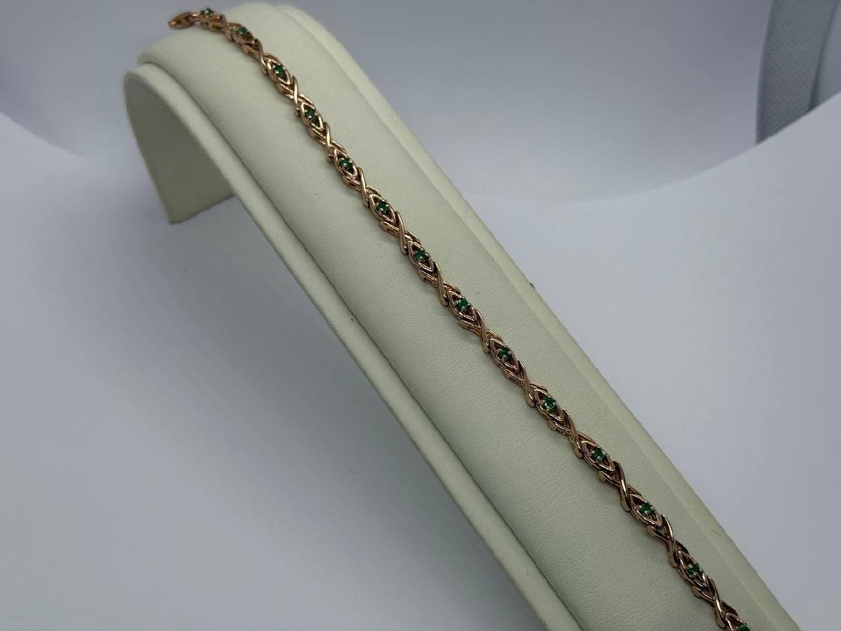 Б585 БРАСЛЕТ С КАМНЯМИ (Au 585)