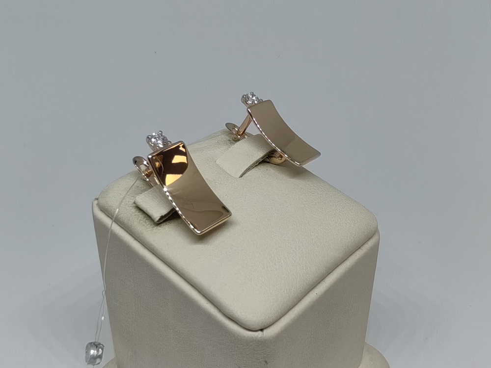 СЕРЬГИ С КАМНЕМ (Au 585)