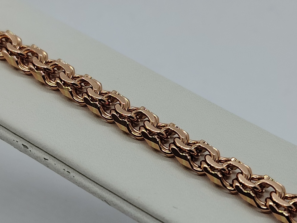 БЛБ585 БРАСЛЕТ ПОЛНОВЕСНЫЙ Бисмарк (Au 585)