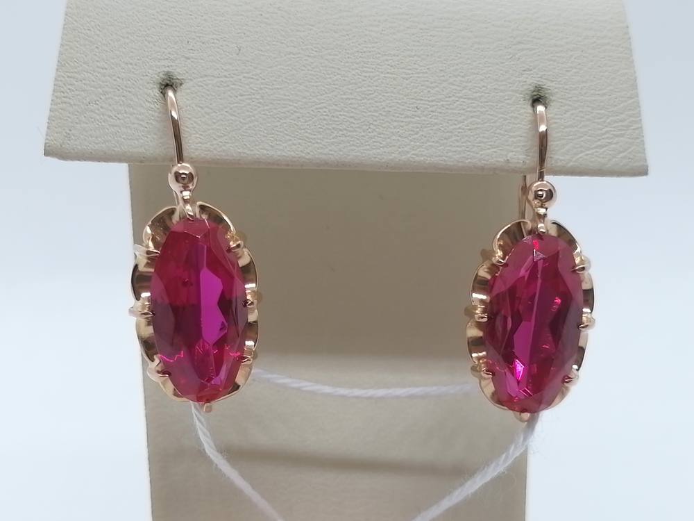 СЕРЬГИ С КАМНЕМ (Au 583)