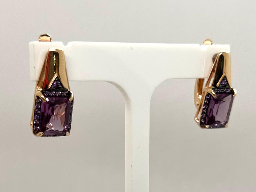 СЕРЬГИ АЛЕКСАНДРИТ (Au 585)