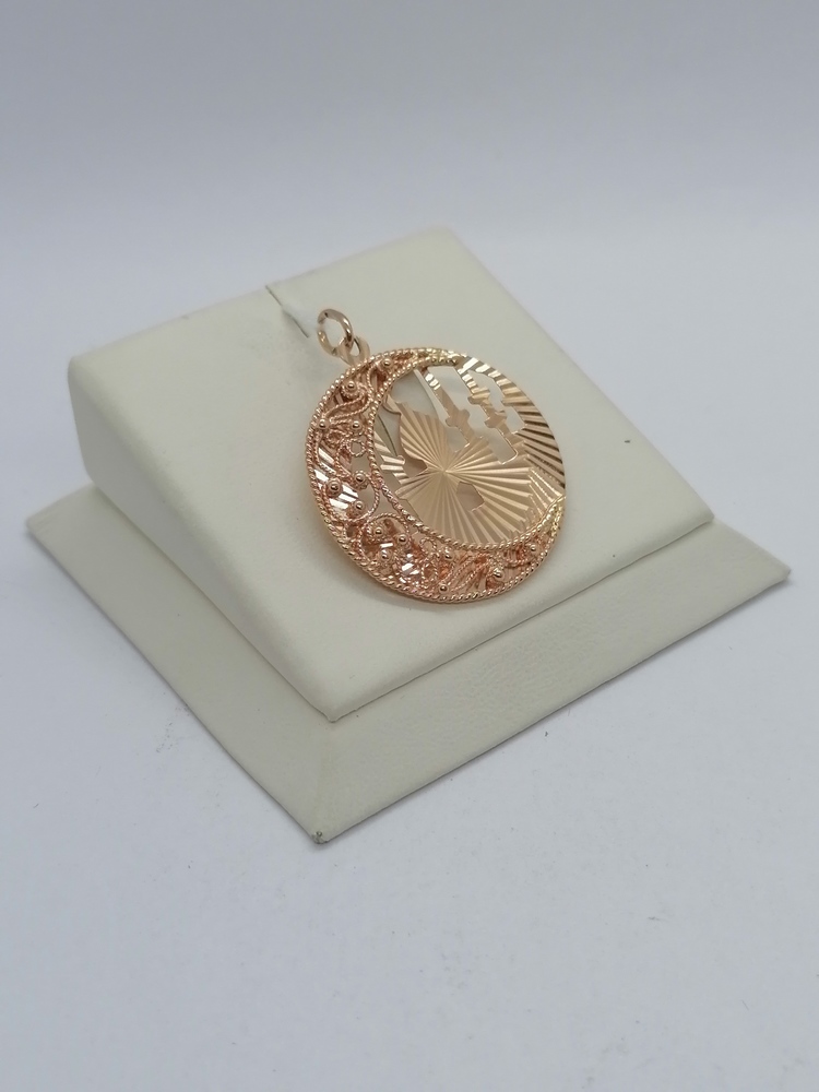 ПОДМБК585 ПОДВЕСКА МЕЧЕТЬ БЕЗ КАМНЯ (Au 585)