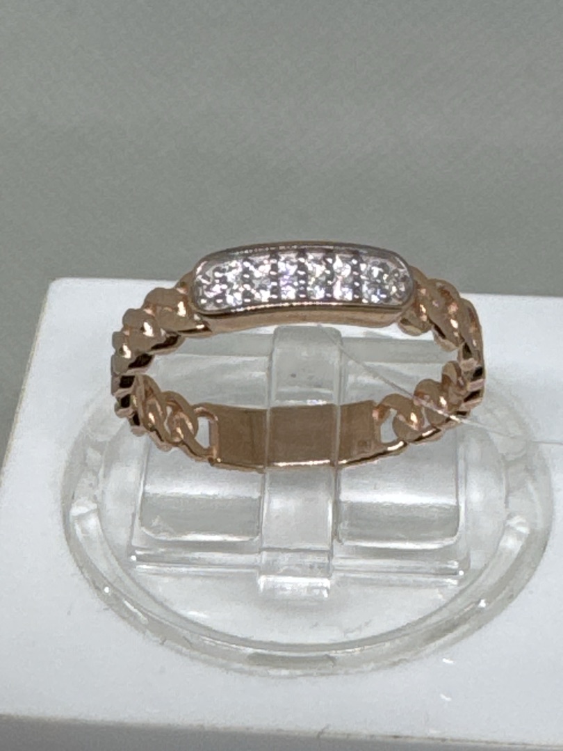 КОЛЬЦО С КАМНЯМИ (Au 585)