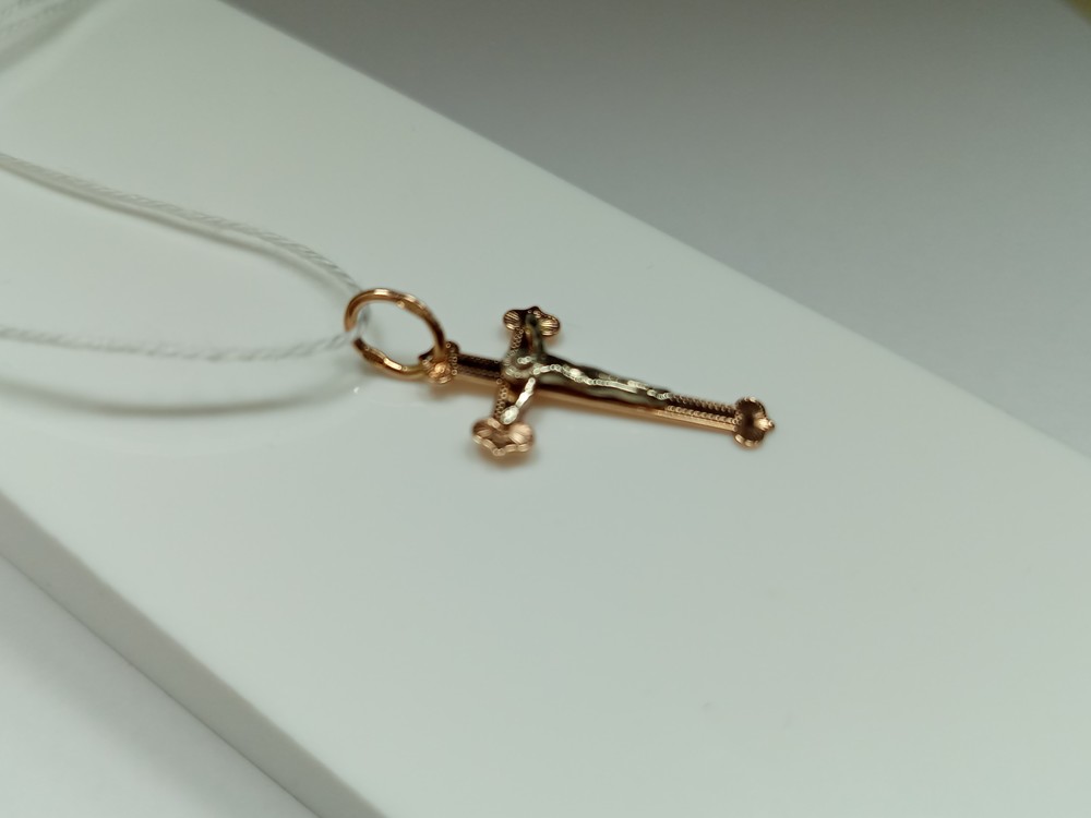 ПОДКБК585 ПОДВЕСКА КРЕСТ БЕЗ КАМНЯ (Au 585)