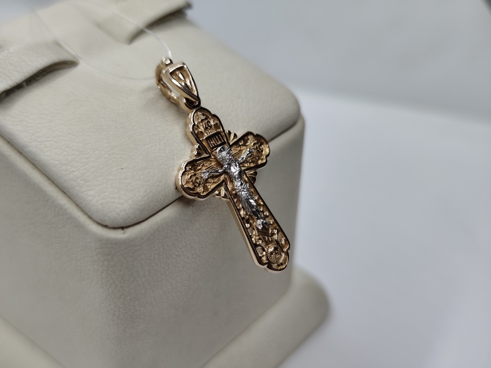 ПОДВЕСКА КРЕСТ без камня (Au 585)