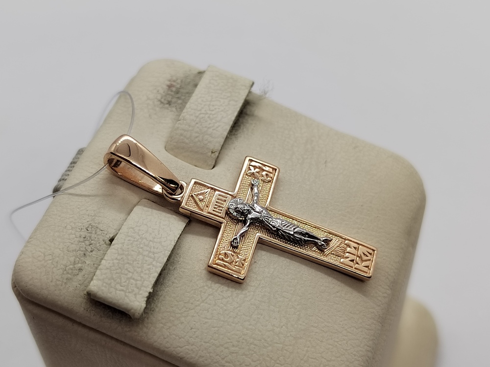 ПОДВЕСКА КРЕСТ без камня (Au 585)