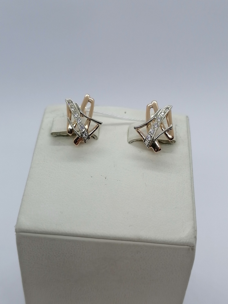 СКМИ585 СЕРЬГИ С КАМНЯМИ (Au 585)