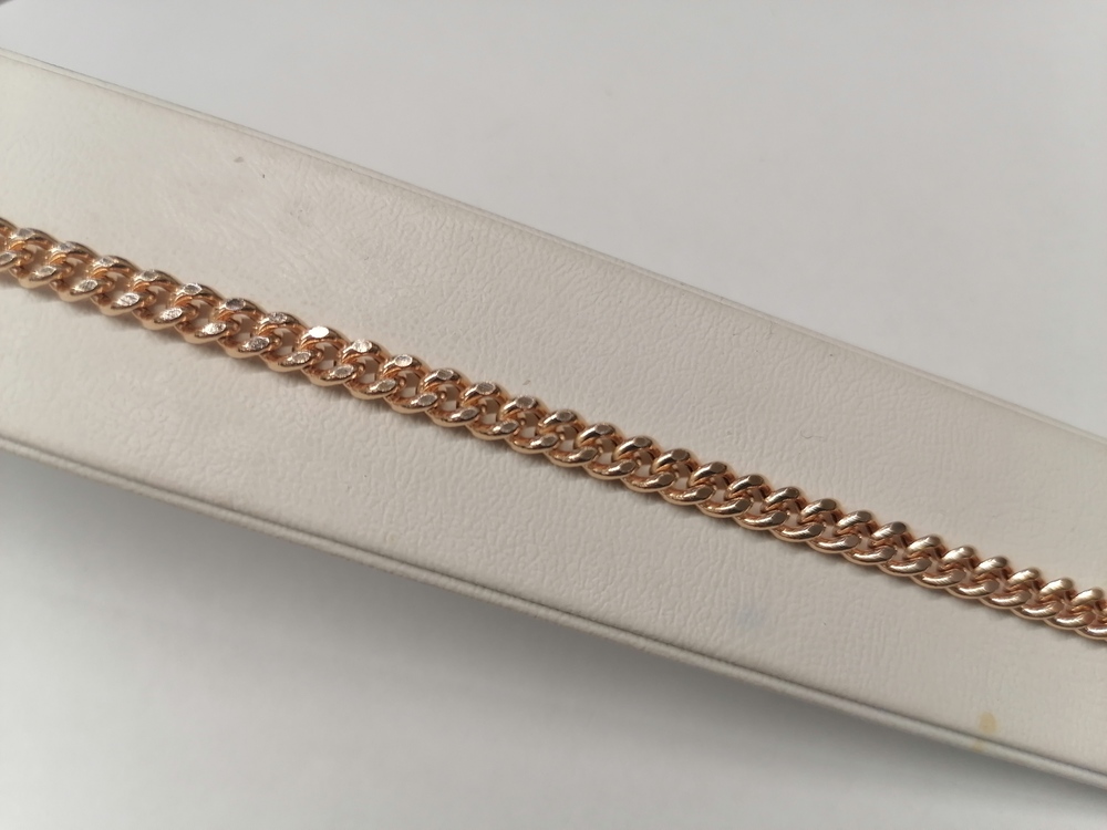 БРАСЛЕТ ПУСТОТЕЛЫЙ Панцирное (Au 585)