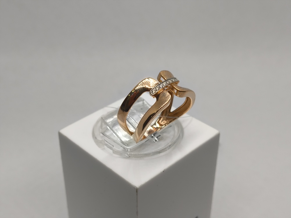 КОЛЬЦО С КАМНЯМИ (Au 585)