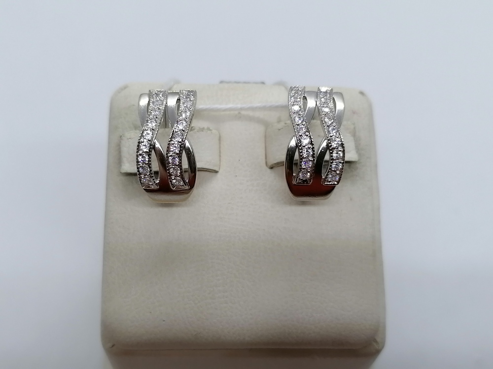 СКМИ585 СЕРЬГИ С КАМНЯМИ (Au 585)