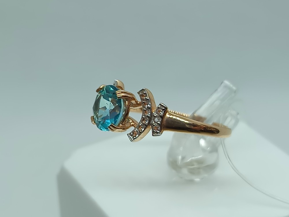 КОЛЬЦО С КАМНЯМИ (Au 585)