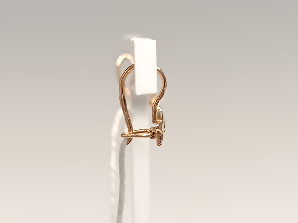 СКМ585 СЕРЬГИ С КАМНЕМ (Au 585)