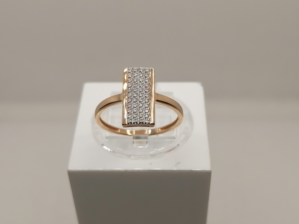 КОЛЬЦО С КАМНЯМИ (Au 585)